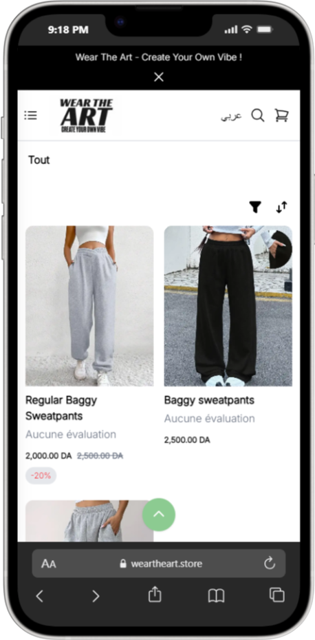 Catalogue avec prix promo